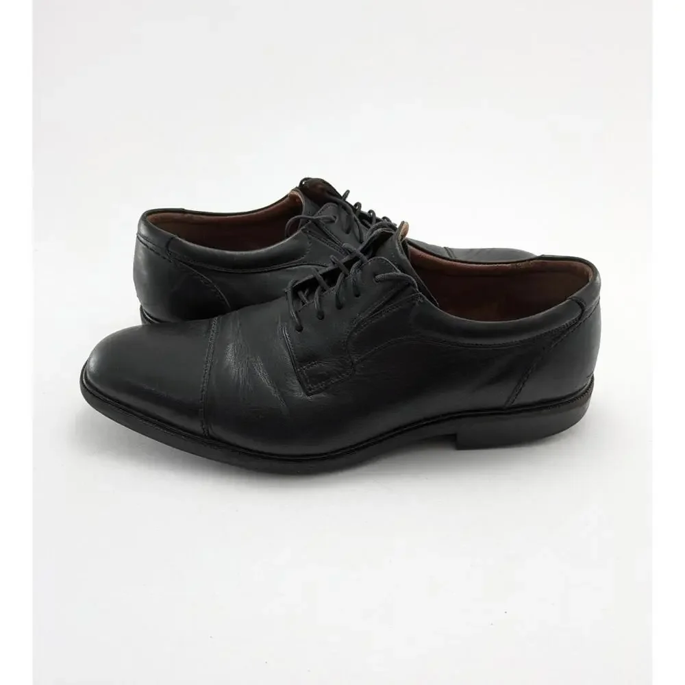 Mens Johnston & Murphy Waterproof Sheepskin Black Dress Shoes 20-8751 Size 13